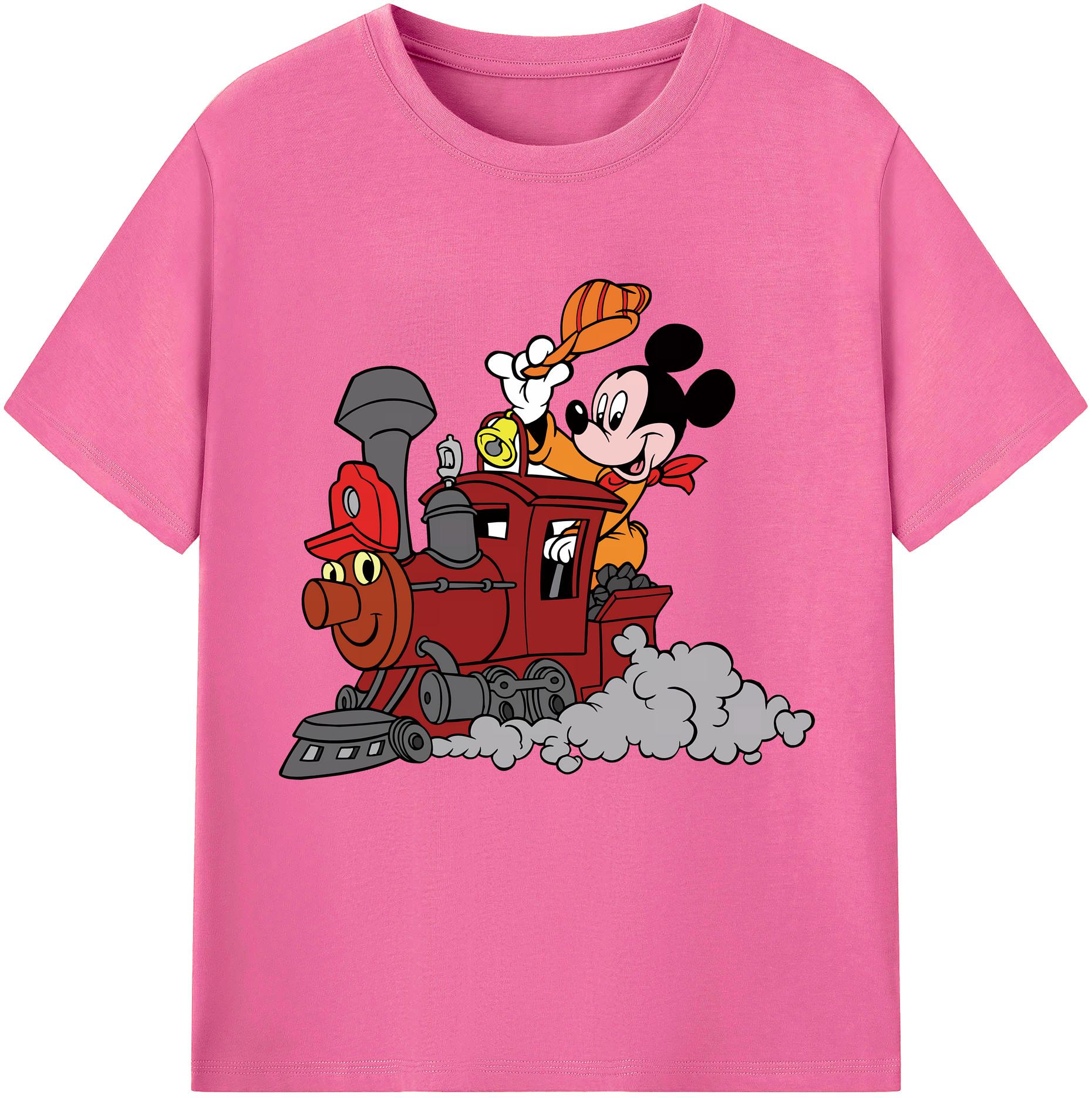 ミッキーマウス Mickey Mouse レディースカジュアルプリントTシャツ（綿100％）